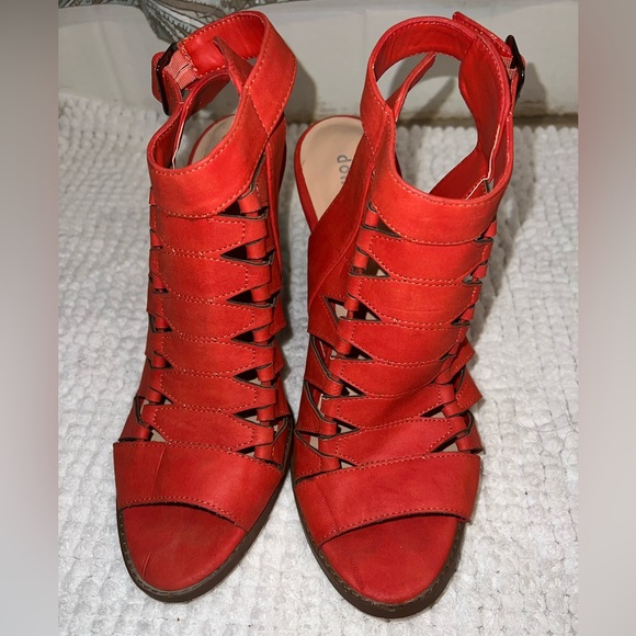 Women’s Dollhouse Wedges Burnt Orange - Picture 2 of 6